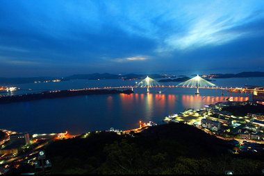 다도해와 목포대교 야경